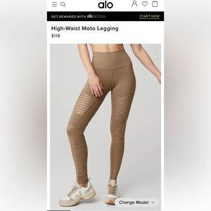 Alo High-Waist Moto Legging Size Medium